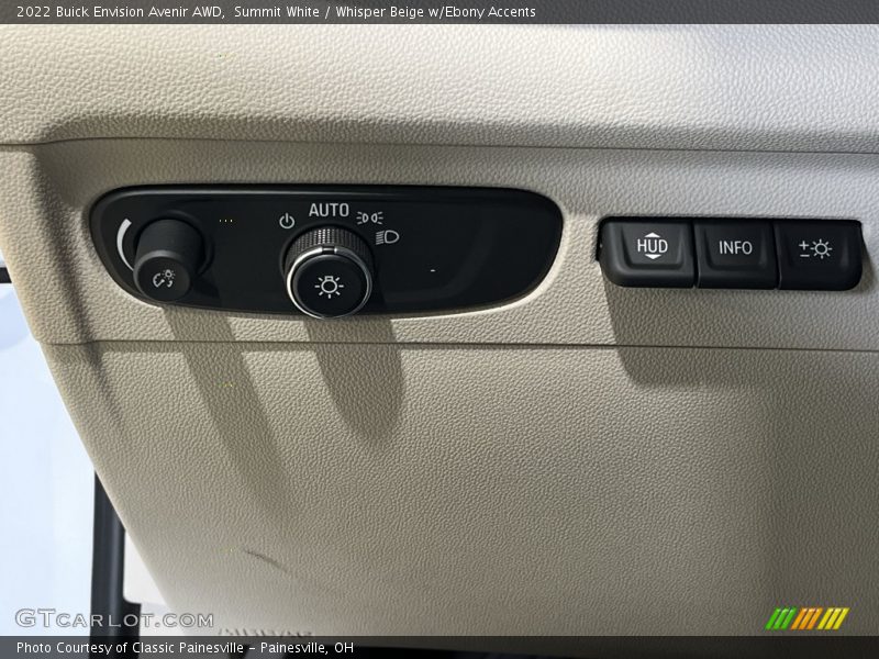 Controls of 2022 Envision Avenir AWD