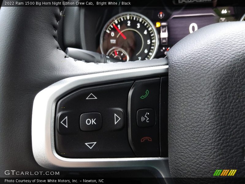 Bright White / Black 2022 Ram 1500 Big Horn Night Edition Crew Cab