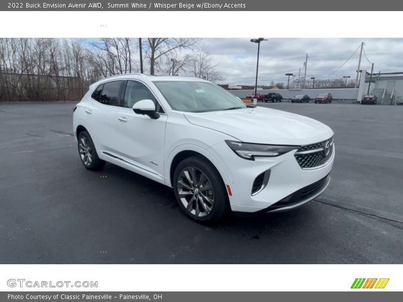 Summit White / Whisper Beige w/Ebony Accents 2022 Buick Envision Avenir AWD