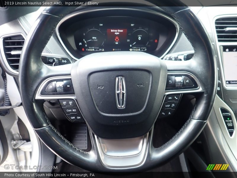Ingot Silver / Ebony 2019 Lincoln Nautilus Select AWD