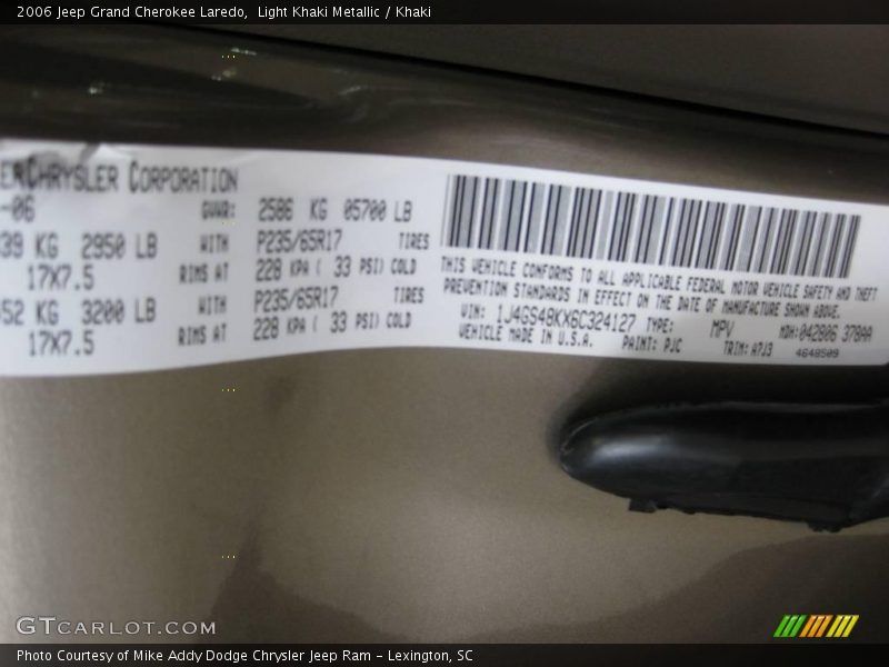 Light Khaki Metallic / Khaki 2006 Jeep Grand Cherokee Laredo