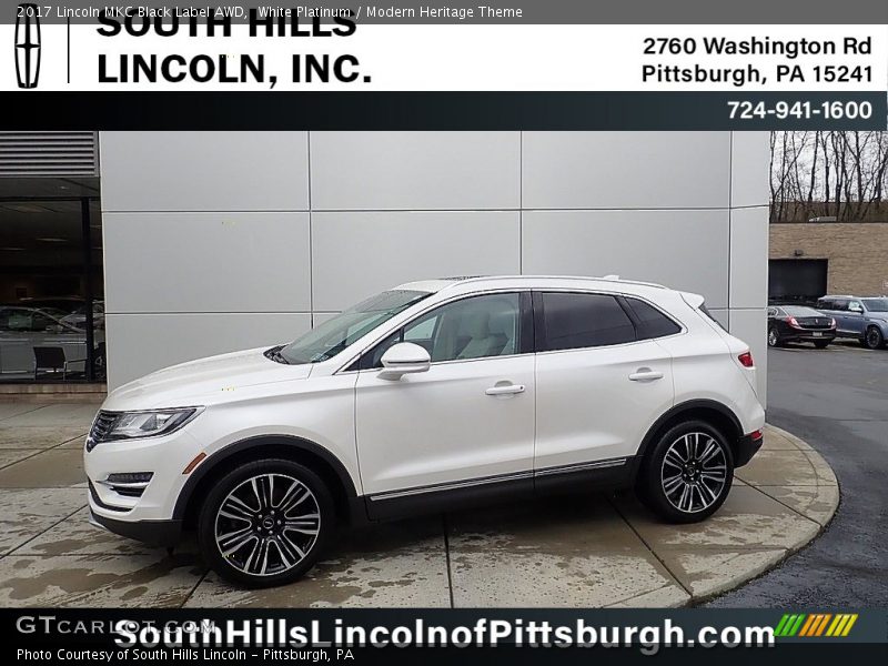 White Platinum / Modern Heritage Theme 2017 Lincoln MKC Black Label AWD