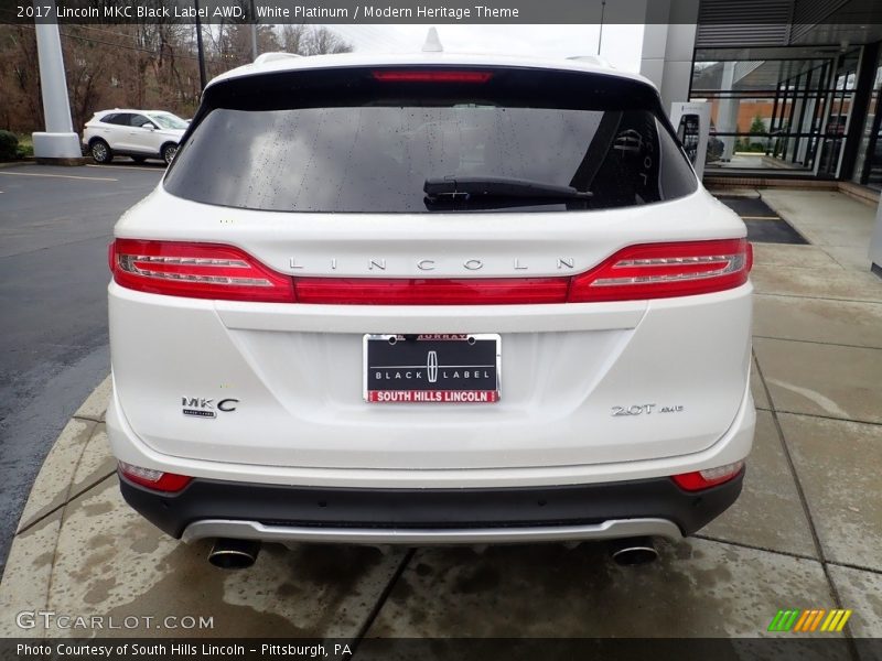 White Platinum / Modern Heritage Theme 2017 Lincoln MKC Black Label AWD