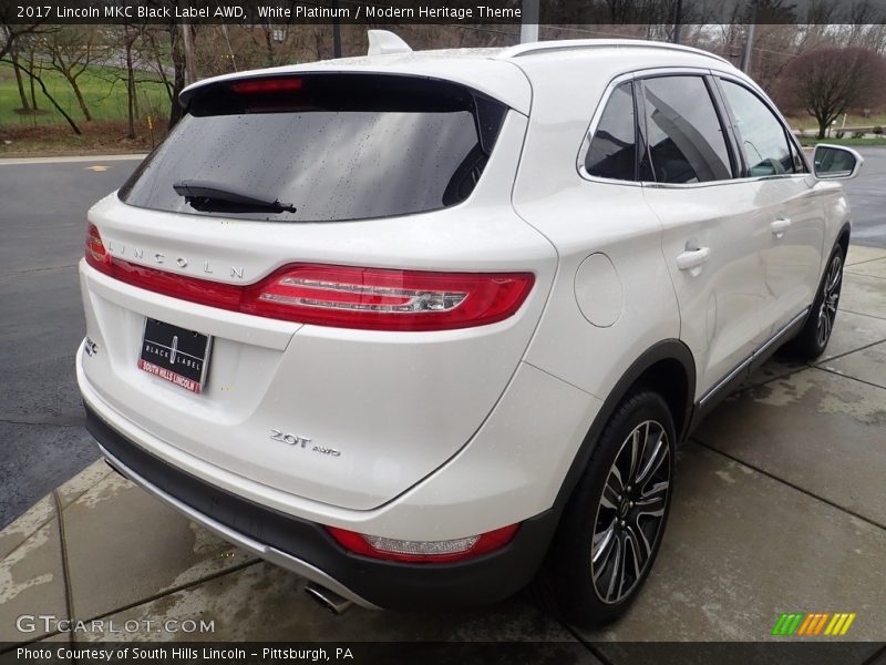 White Platinum / Modern Heritage Theme 2017 Lincoln MKC Black Label AWD