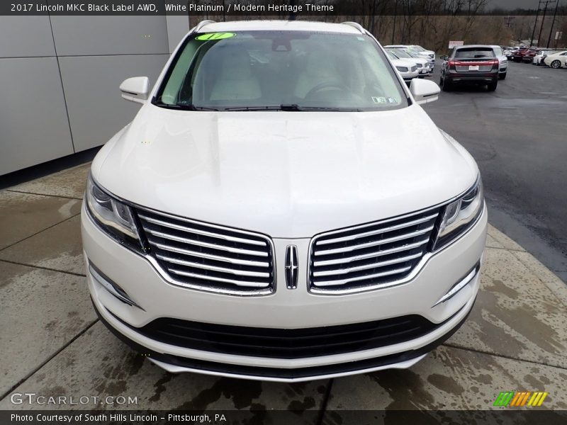 White Platinum / Modern Heritage Theme 2017 Lincoln MKC Black Label AWD