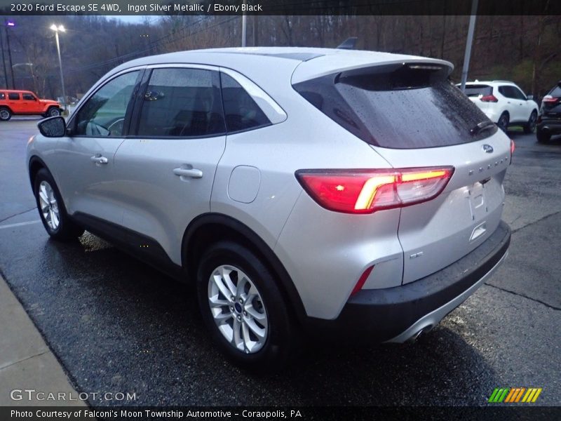Ingot Silver Metallic / Ebony Black 2020 Ford Escape SE 4WD