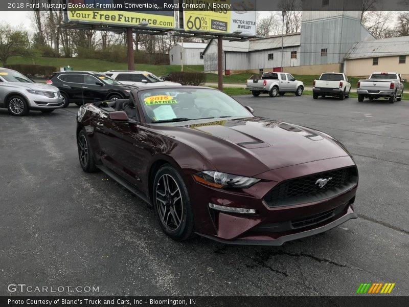Royal Crimson / Ebony 2018 Ford Mustang EcoBoost Premium Convertible
