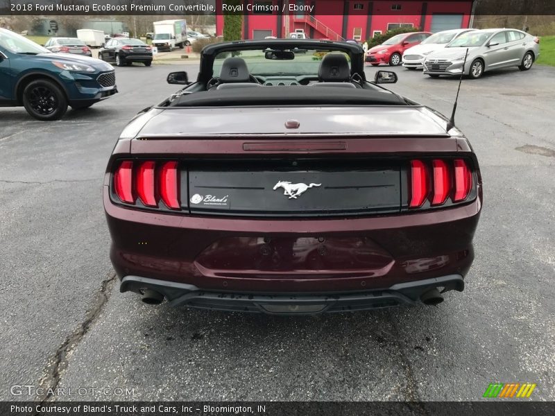 Royal Crimson / Ebony 2018 Ford Mustang EcoBoost Premium Convertible