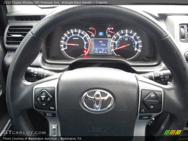 Midnight Black Metallic / Graphite 2016 Toyota 4Runner SR5 Premium 4x4