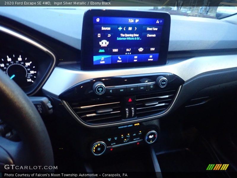 Ingot Silver Metallic / Ebony Black 2020 Ford Escape SE 4WD