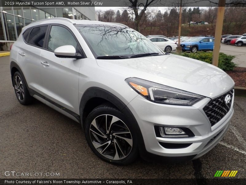 Molten Silver / Gray 2019 Hyundai Tucson Sport AWD