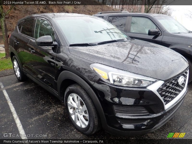 Black Noir Pearl / Gray 2019 Hyundai Tucson SE AWD