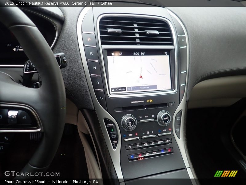 Ceramic Pearl / Coffee 2019 Lincoln Nautilus Reserve AWD