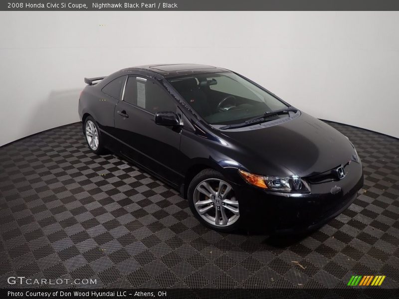 Nighthawk Black Pearl / Black 2008 Honda Civic Si Coupe
