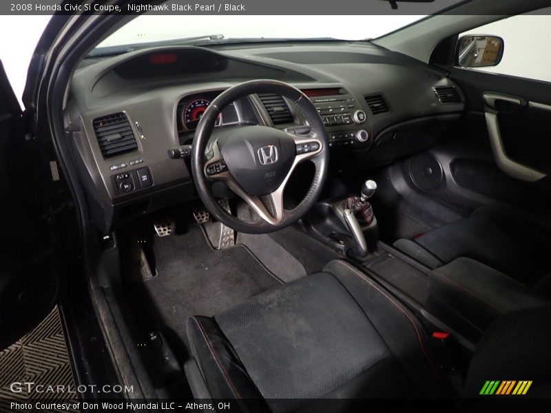 Nighthawk Black Pearl / Black 2008 Honda Civic Si Coupe