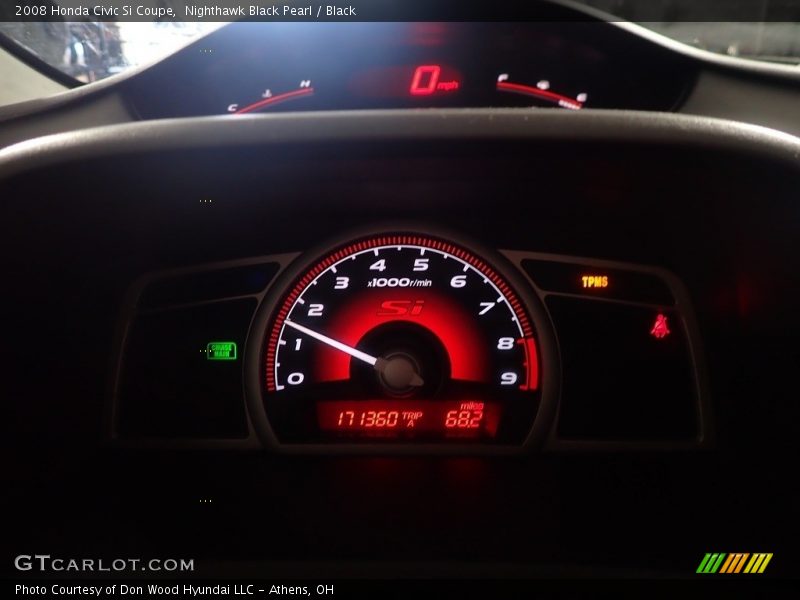 Nighthawk Black Pearl / Black 2008 Honda Civic Si Coupe
