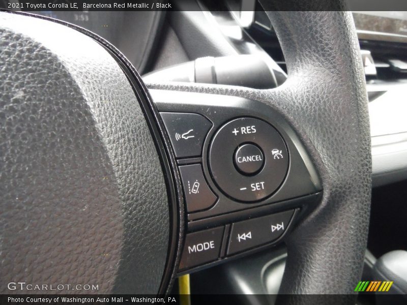 Barcelona Red Metallic / Black 2021 Toyota Corolla LE