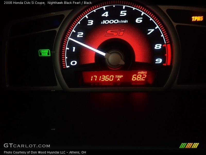 Nighthawk Black Pearl / Black 2008 Honda Civic Si Coupe