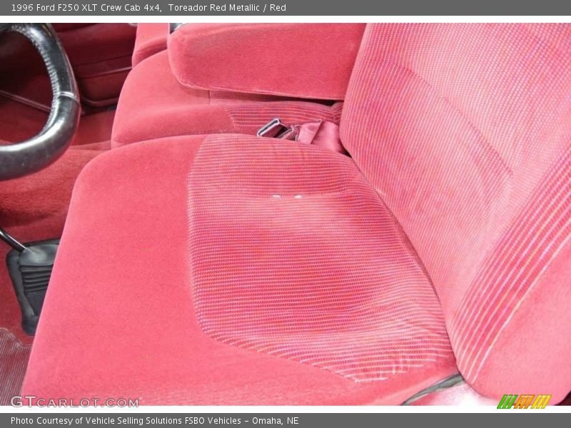 Toreador Red Metallic / Red 1996 Ford F250 XLT Crew Cab 4x4