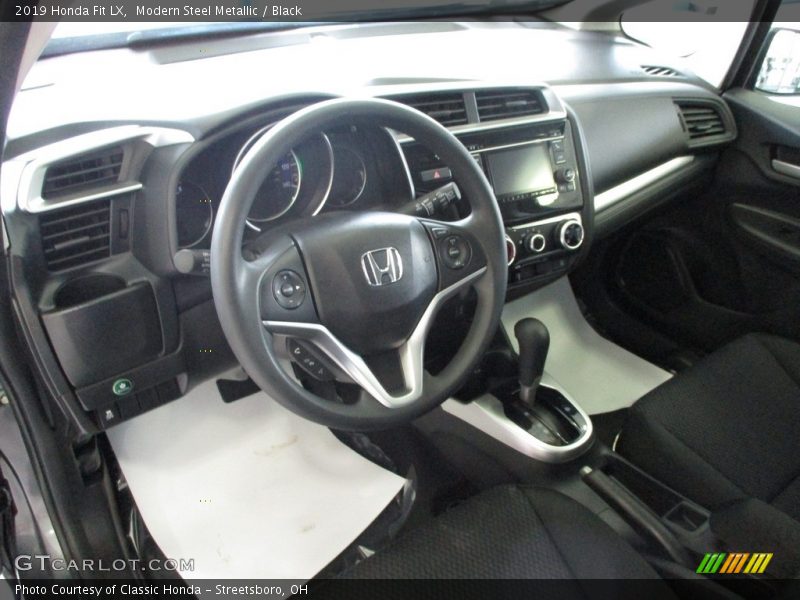 Modern Steel Metallic / Black 2019 Honda Fit LX