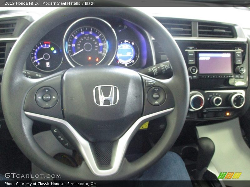 Modern Steel Metallic / Black 2019 Honda Fit LX