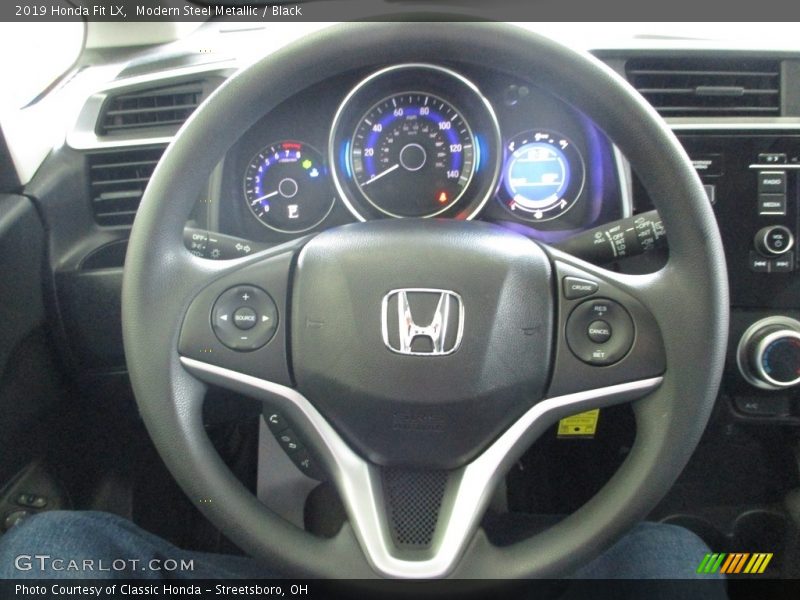 Modern Steel Metallic / Black 2019 Honda Fit LX