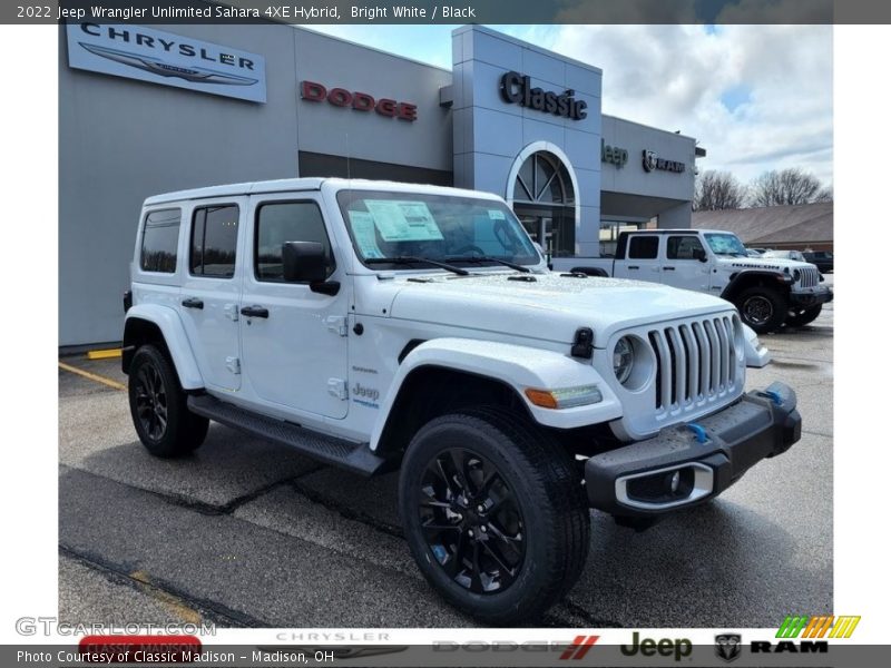 Bright White / Black 2022 Jeep Wrangler Unlimited Sahara 4XE Hybrid