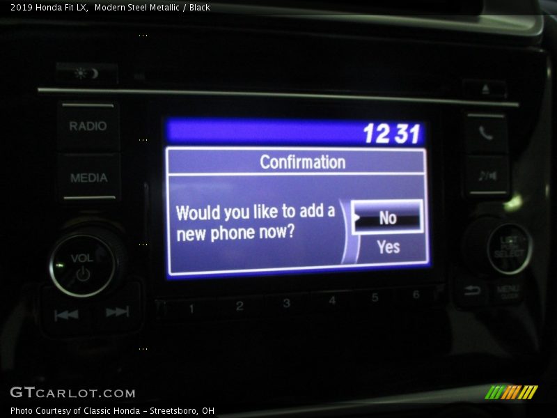 Modern Steel Metallic / Black 2019 Honda Fit LX