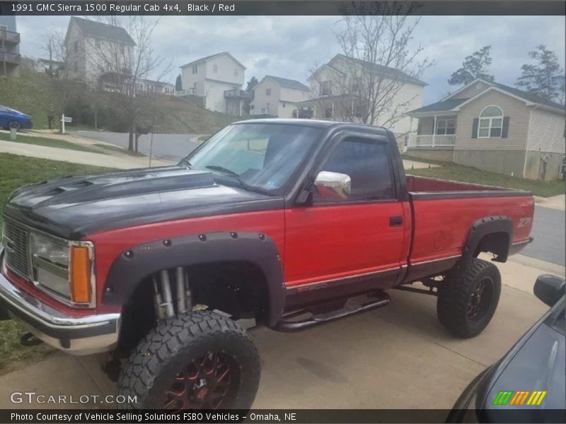 Black / Red 1991 GMC Sierra 1500 Regular Cab 4x4