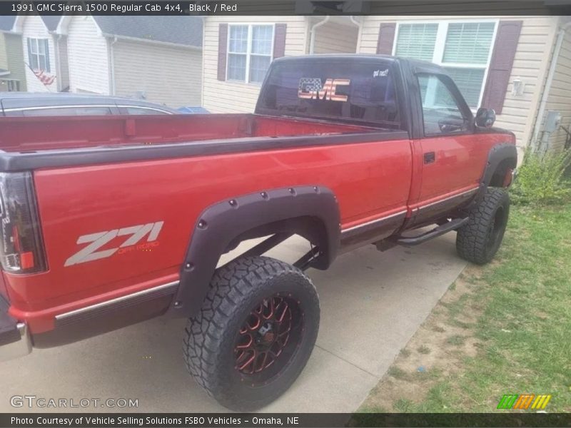 Black / Red 1991 GMC Sierra 1500 Regular Cab 4x4