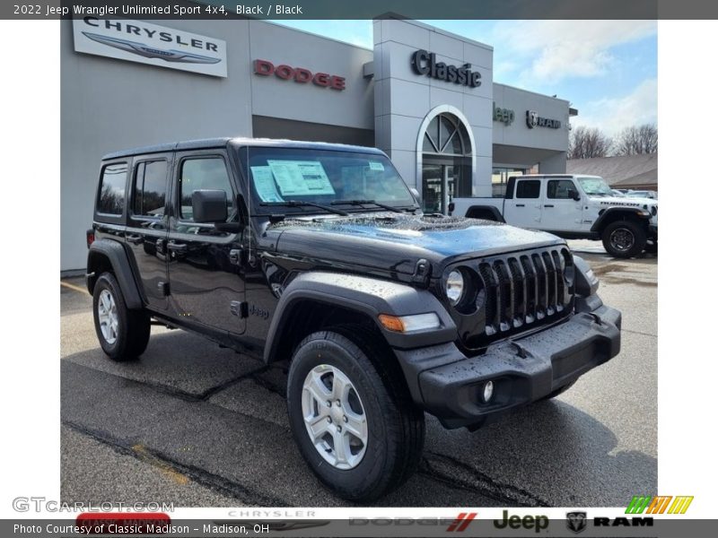 Black / Black 2022 Jeep Wrangler Unlimited Sport 4x4