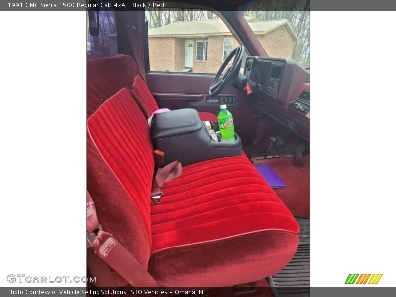 Black / Red 1991 GMC Sierra 1500 Regular Cab 4x4