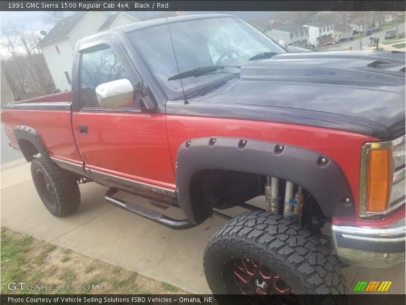 Black / Red 1991 GMC Sierra 1500 Regular Cab 4x4