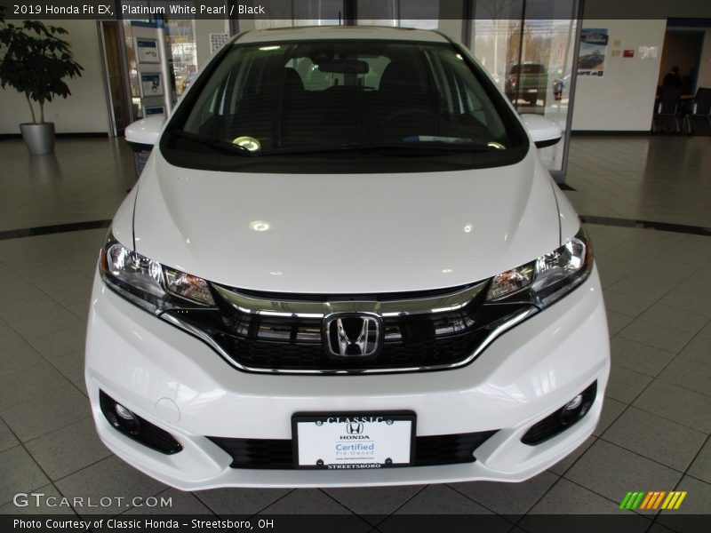 Platinum White Pearl / Black 2019 Honda Fit EX