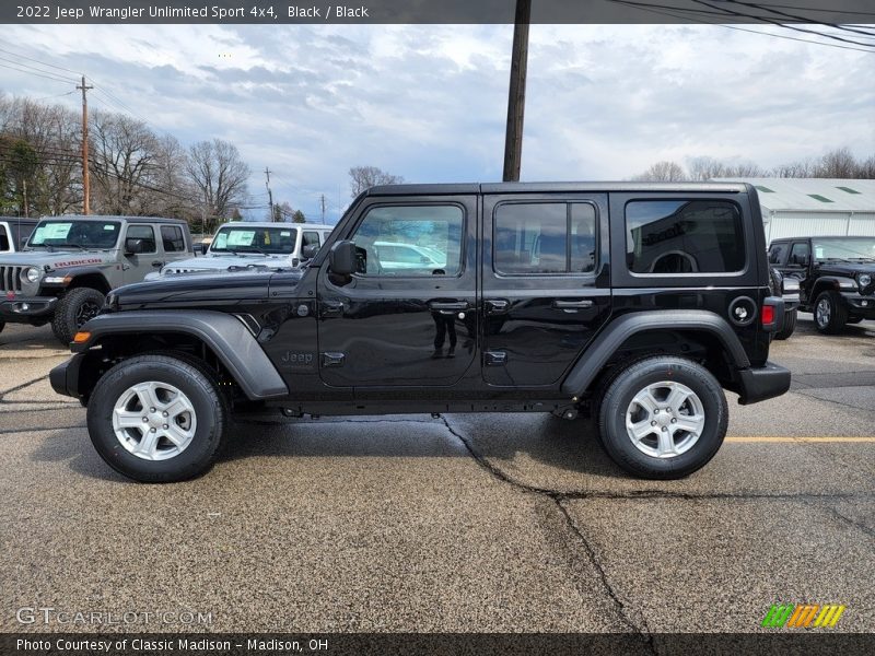 Black / Black 2022 Jeep Wrangler Unlimited Sport 4x4