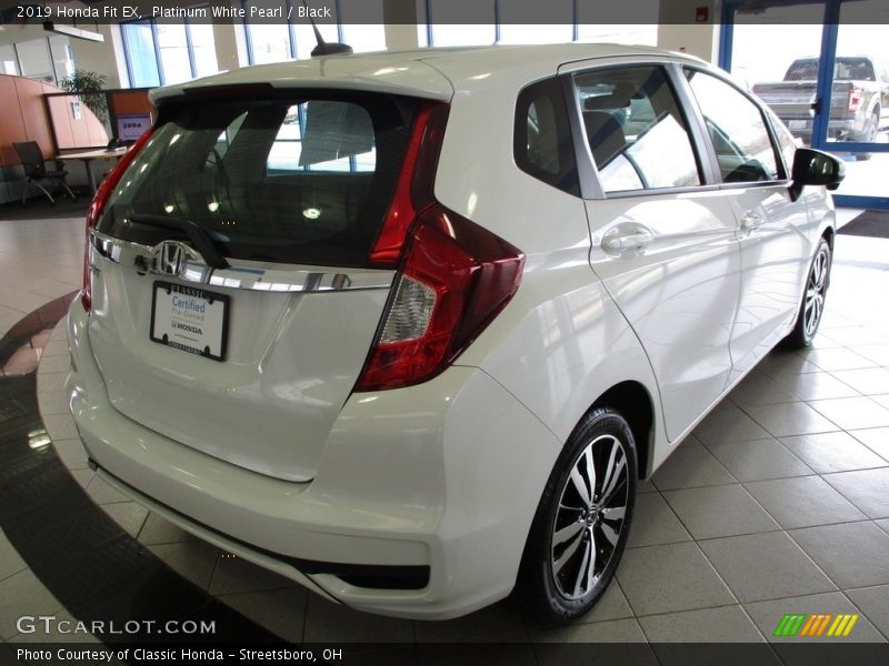 Platinum White Pearl / Black 2019 Honda Fit EX