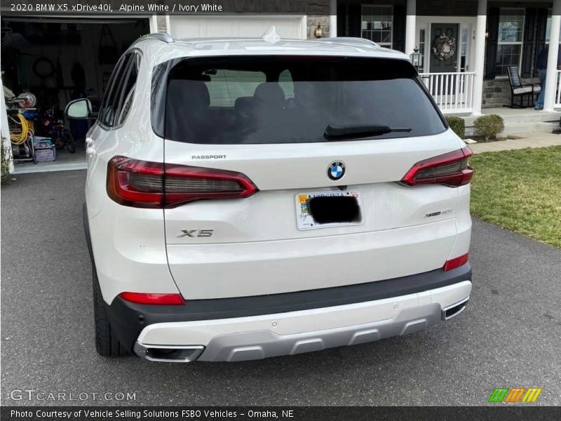 Alpine White / Ivory White 2020 BMW X5 xDrive40i