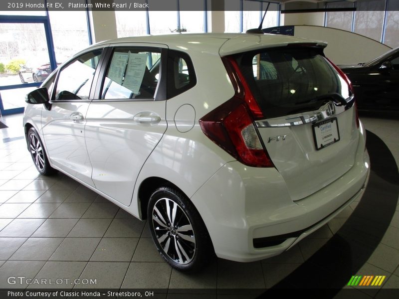 Platinum White Pearl / Black 2019 Honda Fit EX