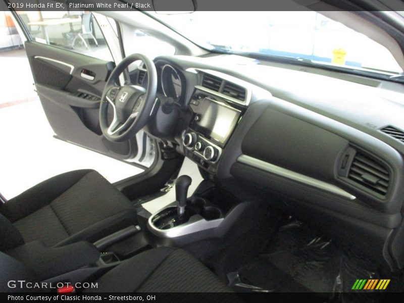 Platinum White Pearl / Black 2019 Honda Fit EX