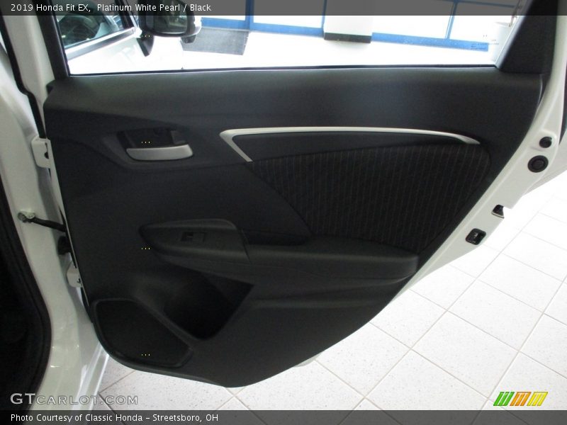Platinum White Pearl / Black 2019 Honda Fit EX