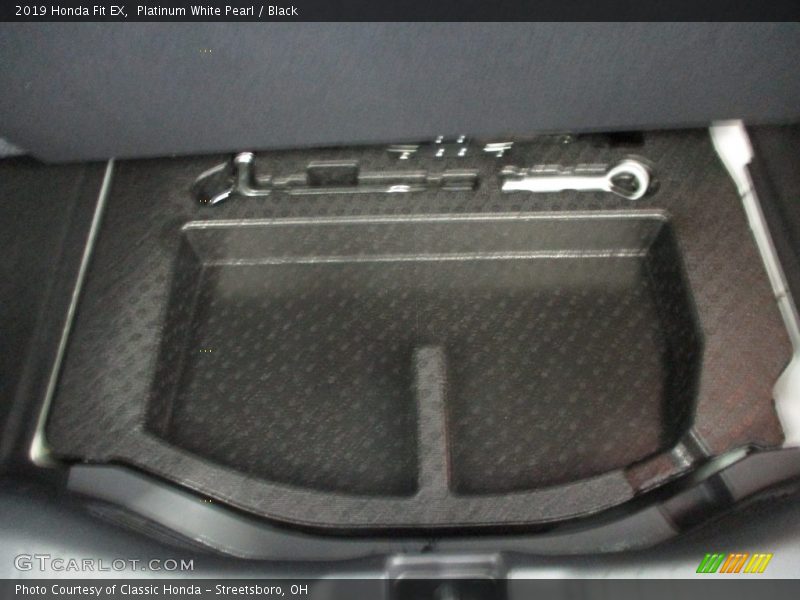 Platinum White Pearl / Black 2019 Honda Fit EX