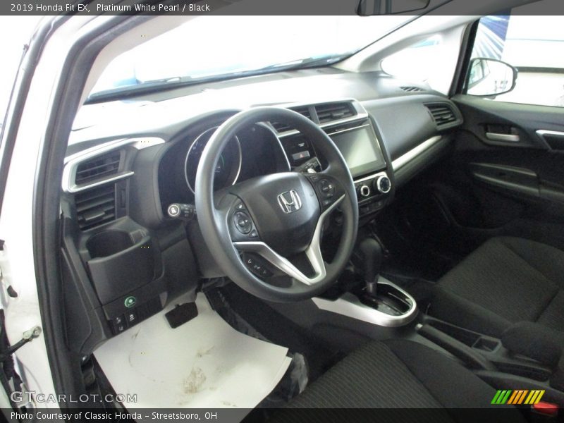 Platinum White Pearl / Black 2019 Honda Fit EX