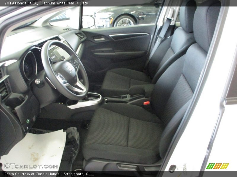 Platinum White Pearl / Black 2019 Honda Fit EX