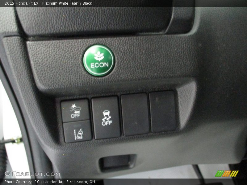 Platinum White Pearl / Black 2019 Honda Fit EX