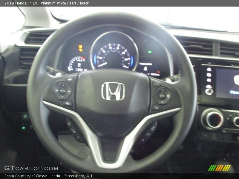 Platinum White Pearl / Black 2019 Honda Fit EX