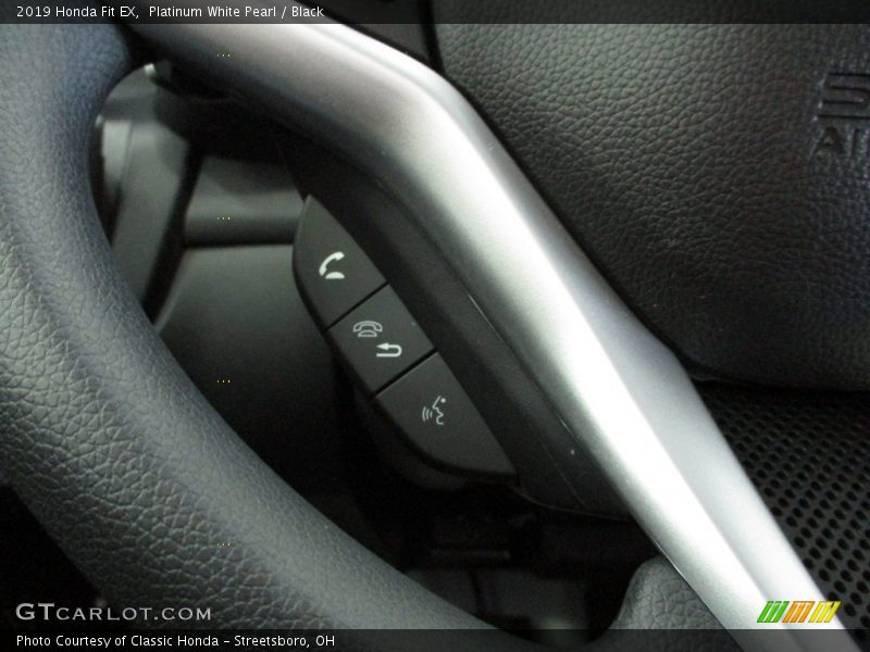 Platinum White Pearl / Black 2019 Honda Fit EX