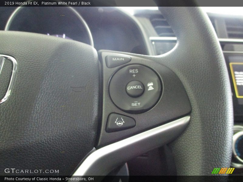 Platinum White Pearl / Black 2019 Honda Fit EX