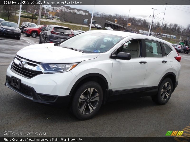 Platinum White Pearl / Ivory 2019 Honda CR-V LX AWD