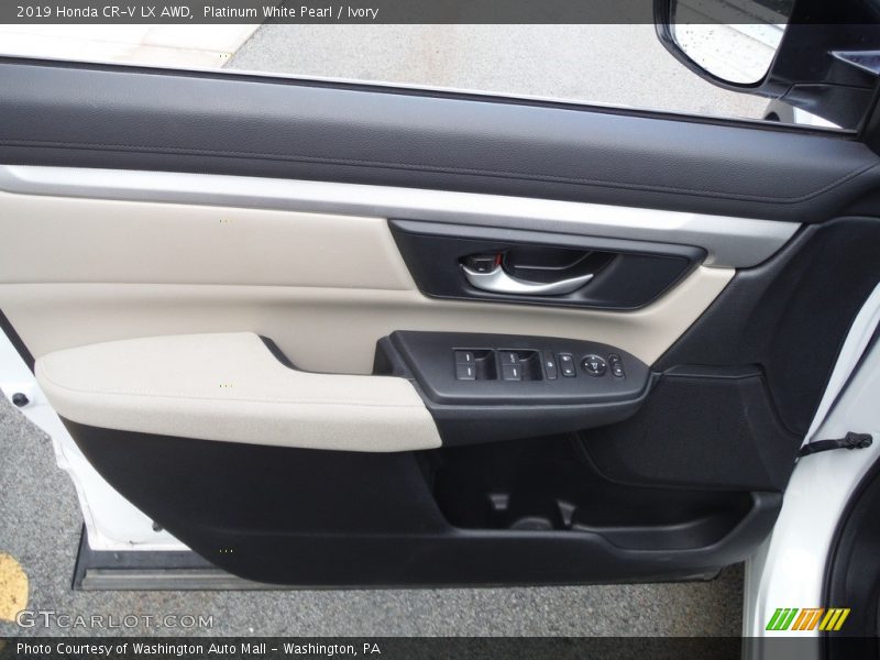 Platinum White Pearl / Ivory 2019 Honda CR-V LX AWD