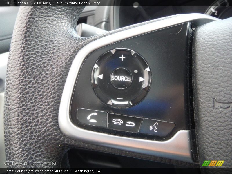 Platinum White Pearl / Ivory 2019 Honda CR-V LX AWD